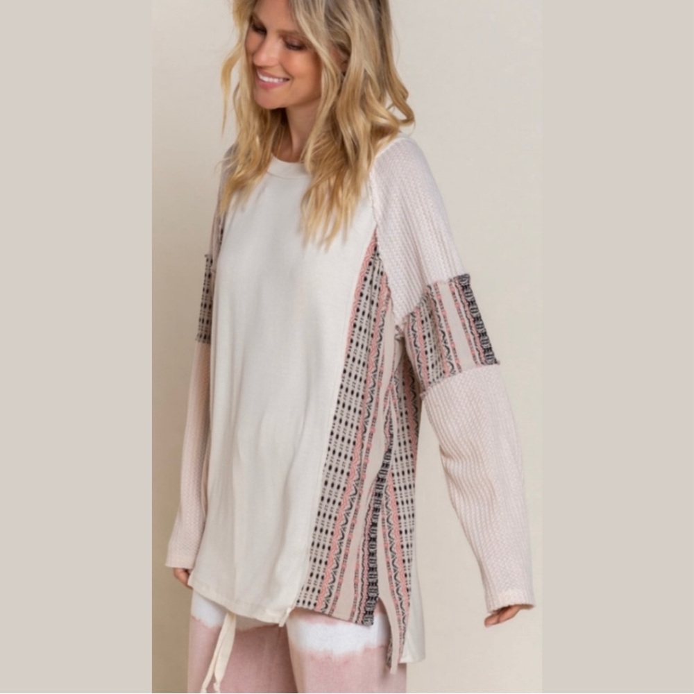 POL Mix It Up in Comfy Thermal Knit Top! - Picture 4 of 7